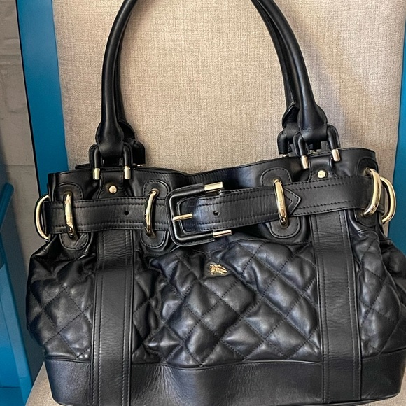 100% Authentic Burberry soft black leather handbag EUC - Picture 13 of 17